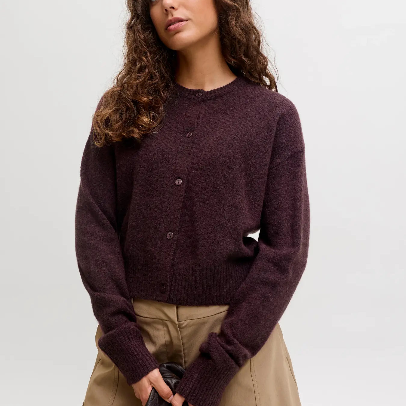 JJXX NATALIE BASIC KNIT CARDIGAN - WINETASTING