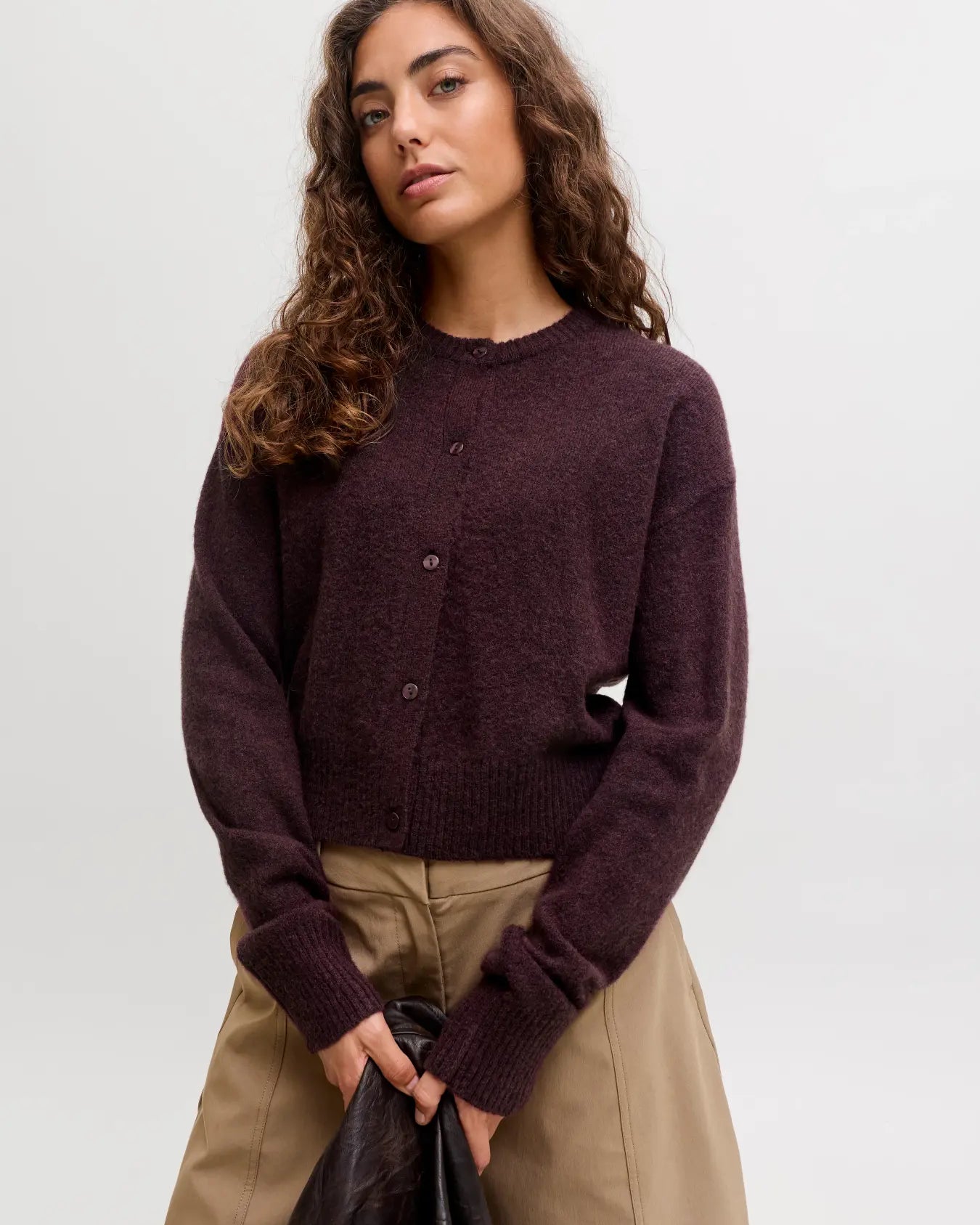 JJXX NATALIE BASIC KNIT CARDIGAN - WINETASTING
