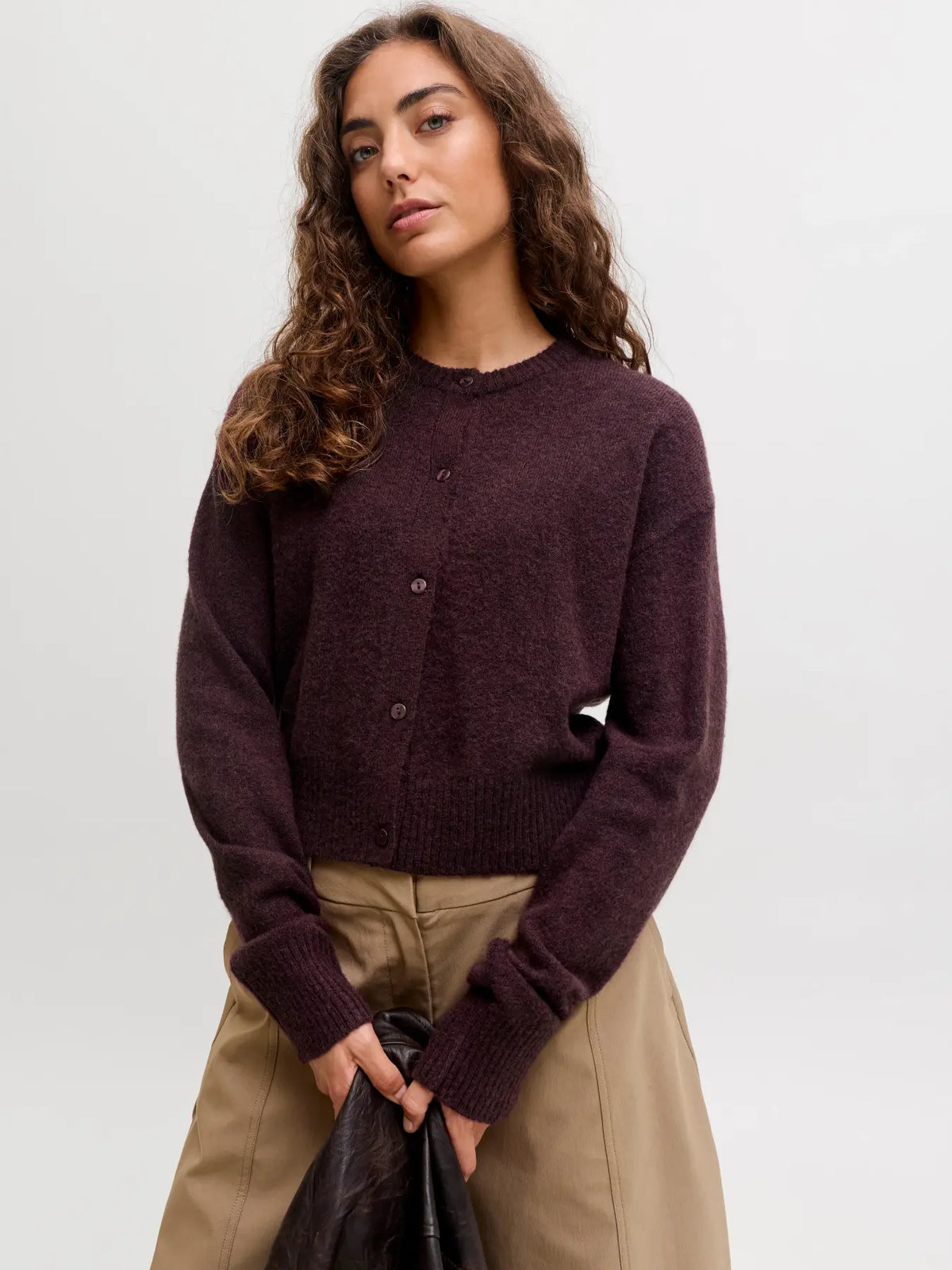 JJXX NATALIE BASIC KNIT CARDIGAN - WINETASTING