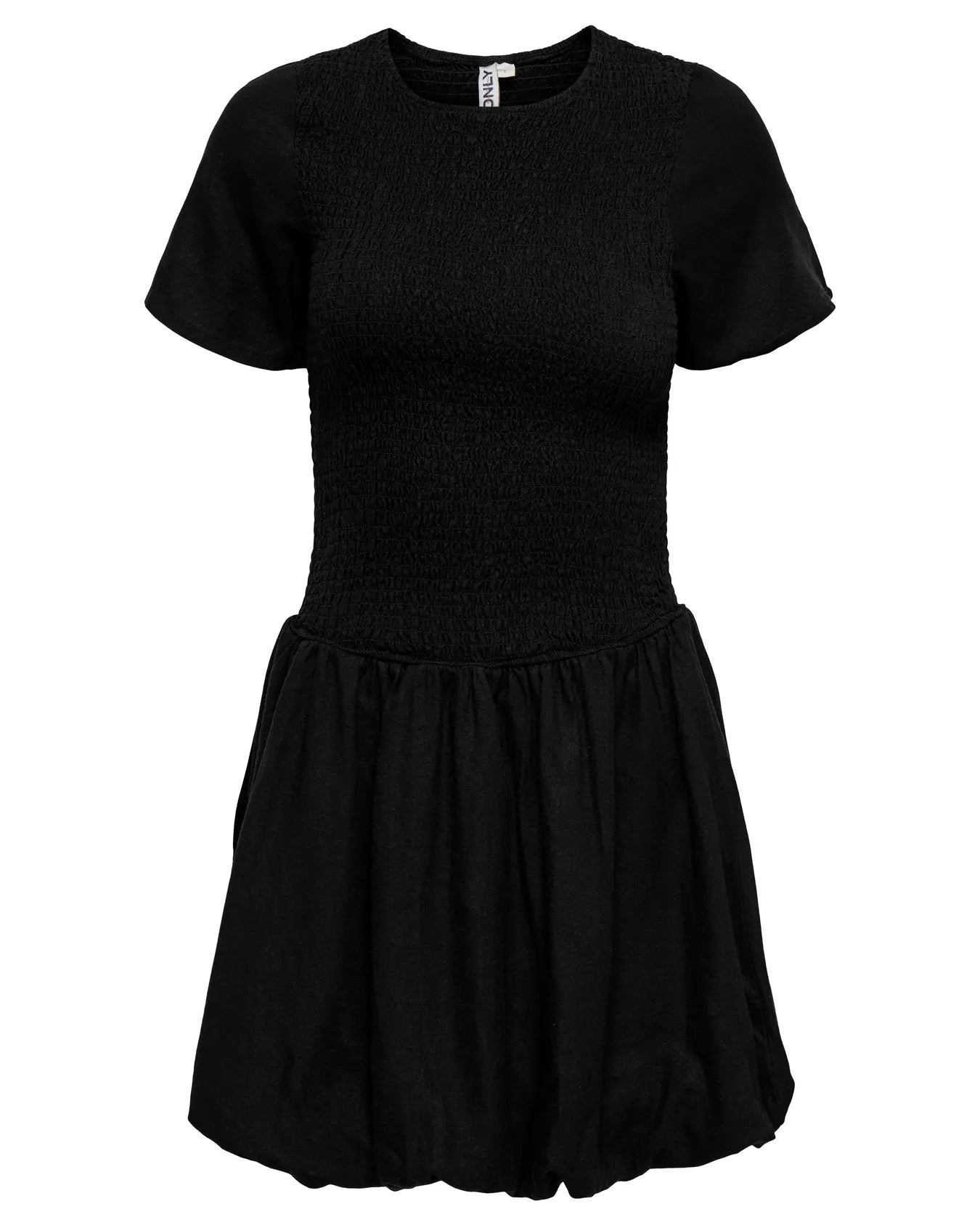 ONLY GOA LINEN BALLOON DRESS - BLACK