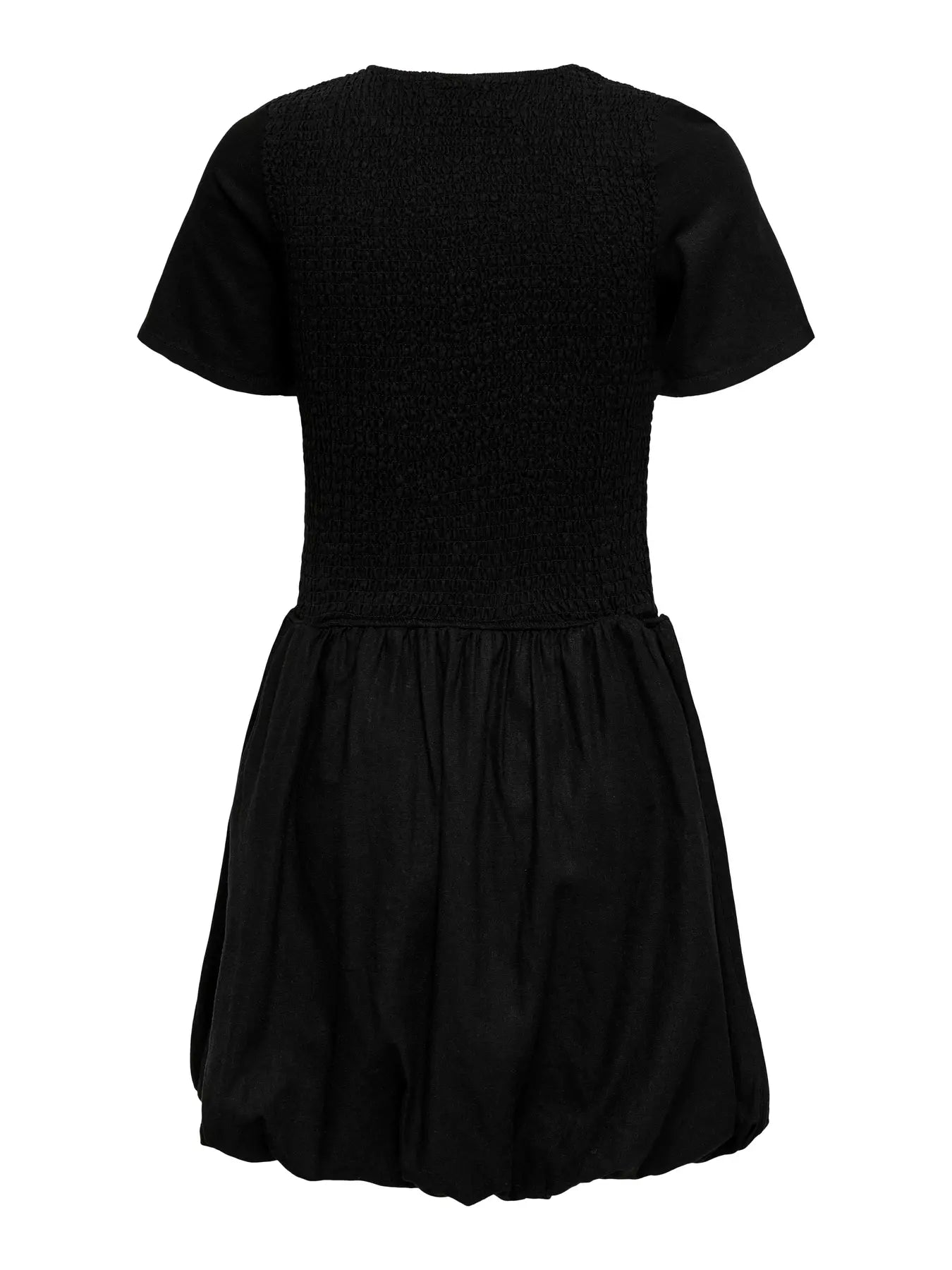 ONLY GOA LINEN BALLOON DRESS - BLACK