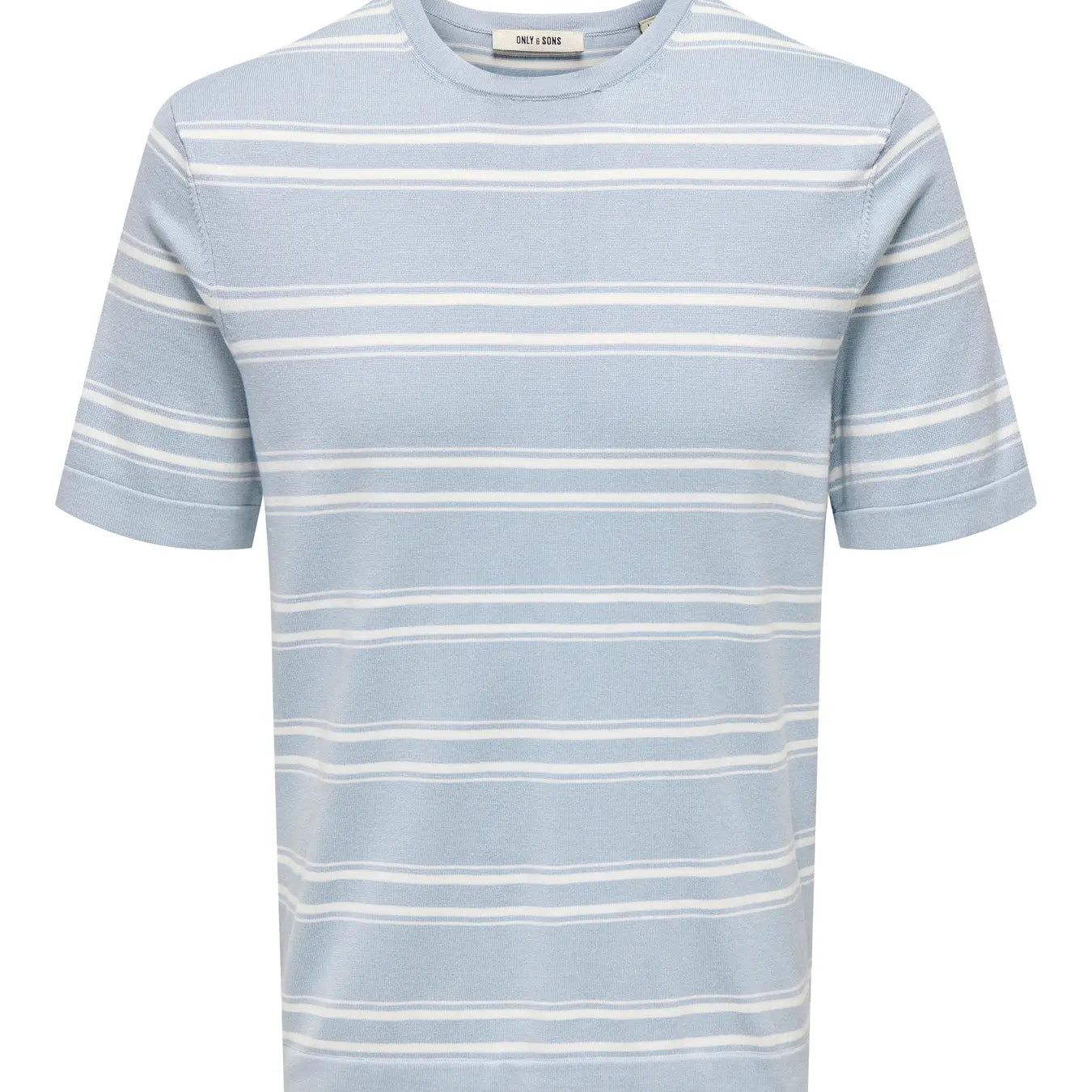 ONLY + SONS WYLER STRIPED TEE - BLUE FOG