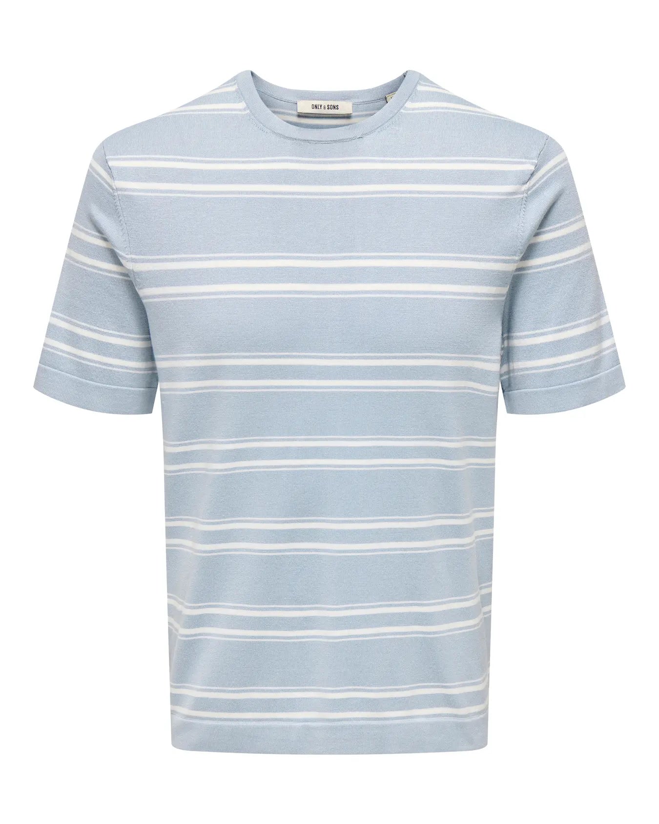 ONLY + SONS WYLER STRIPED TEE - BLUE FOG