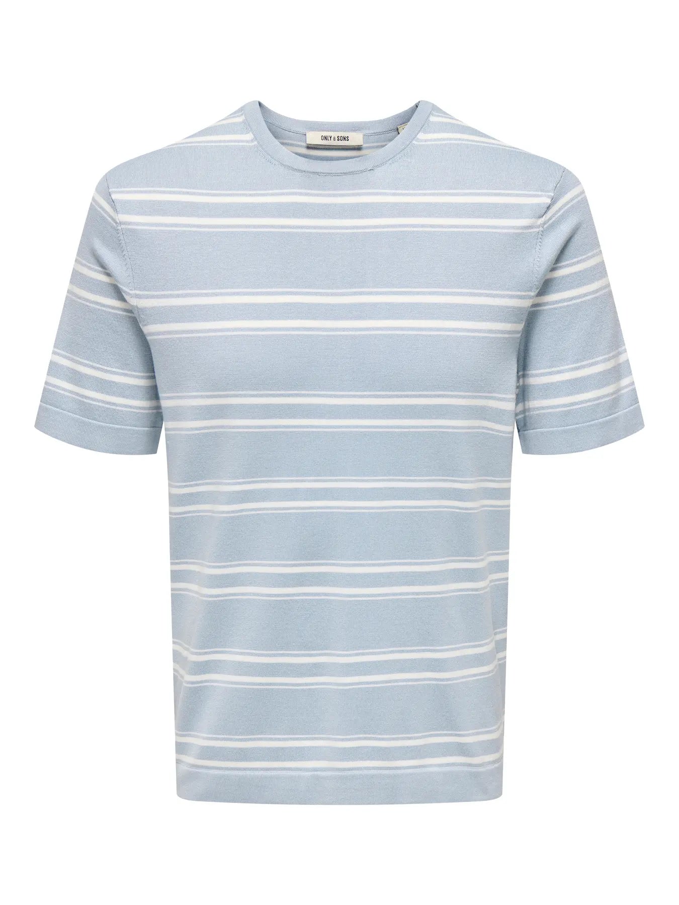 ONLY + SONS WYLER STRIPED TEE - BLUE FOG