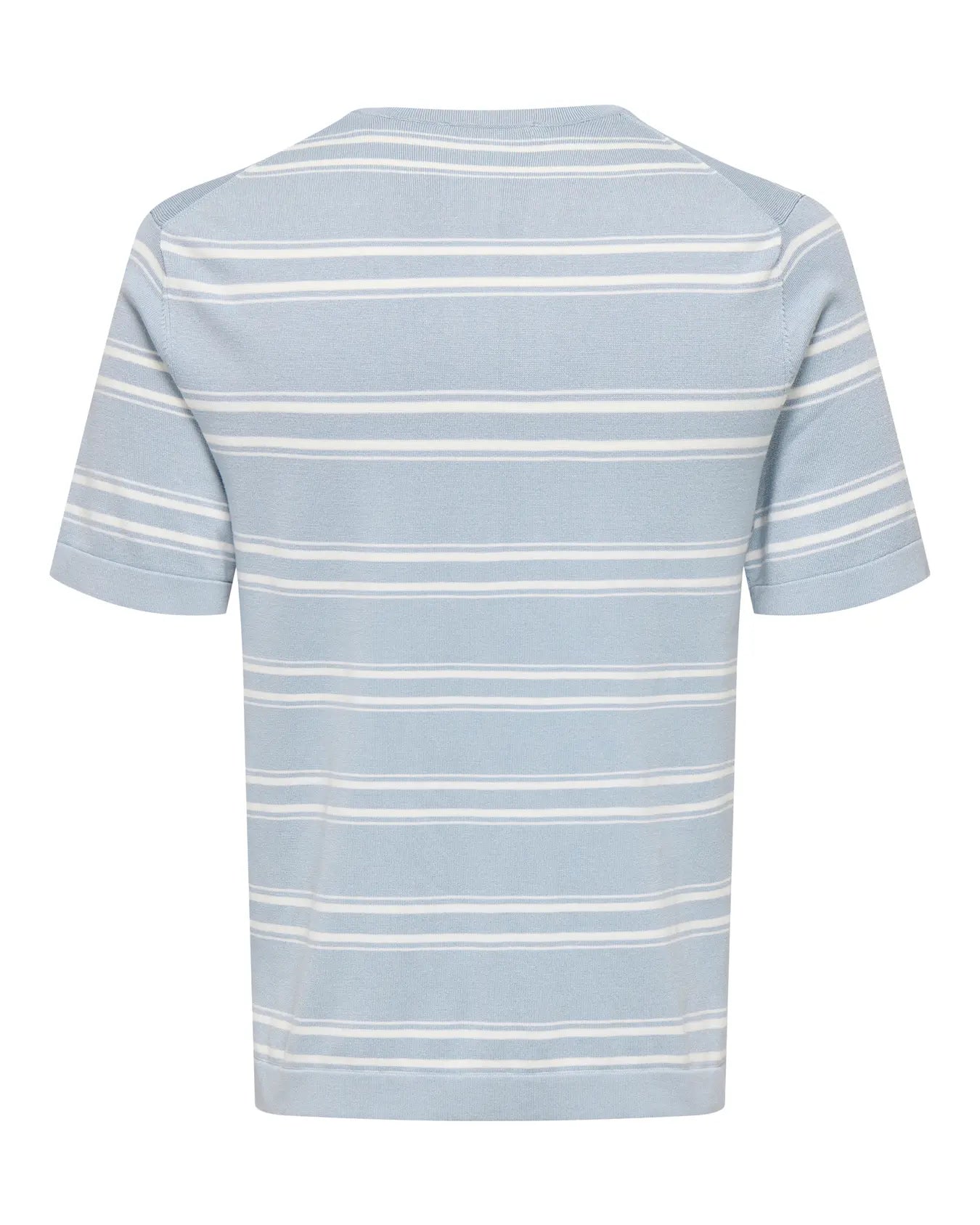 ONLY + SONS WYLER STRIPED TEE - BLUE FOG