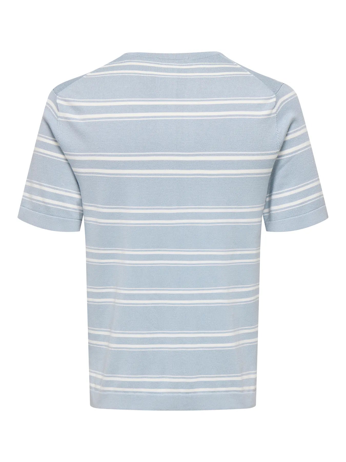 ONLY + SONS WYLER STRIPED TEE - BLUE FOG