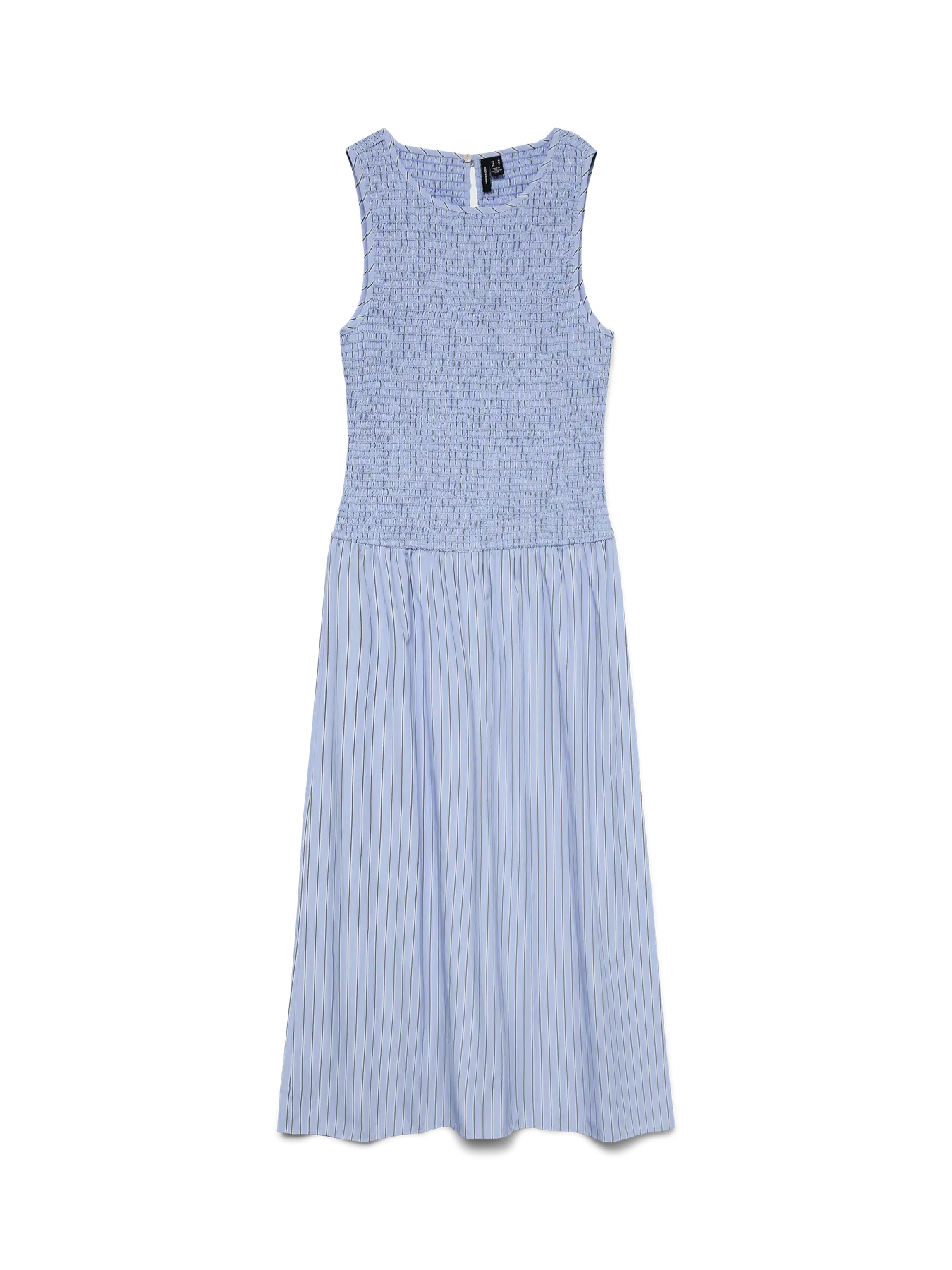 VM LEYA LONG SMOCK DRESS- BRUNNERA BLUE