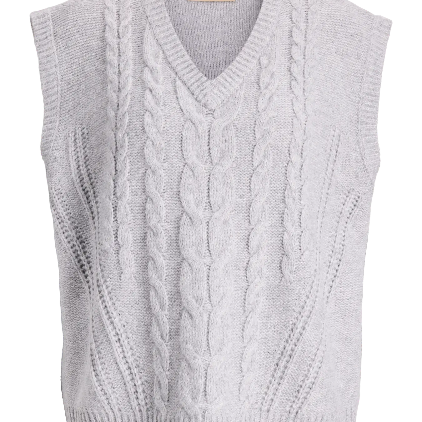 JOSIE KNIT VEST - GREY MELANGE