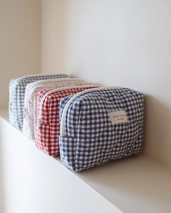 DLS ORGANIC COTTON QUILTED POUCH - RED