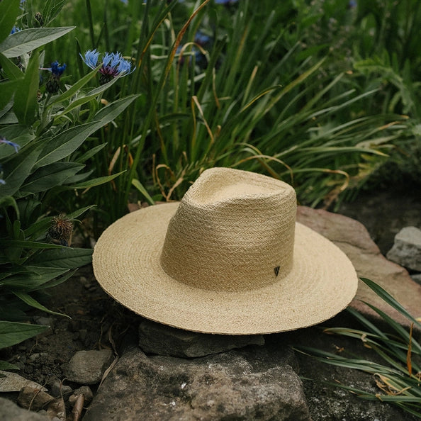 WEST VON ADDISON RAFFIA STRAW HAT - NATURAL CREAM