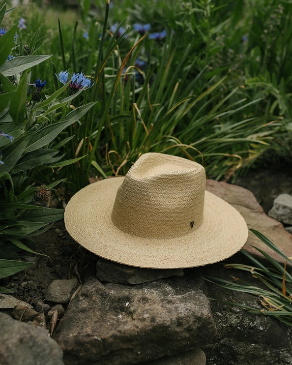 WEST VON ADDISON RAFFIA STRAW HAT - NATURAL CREAM