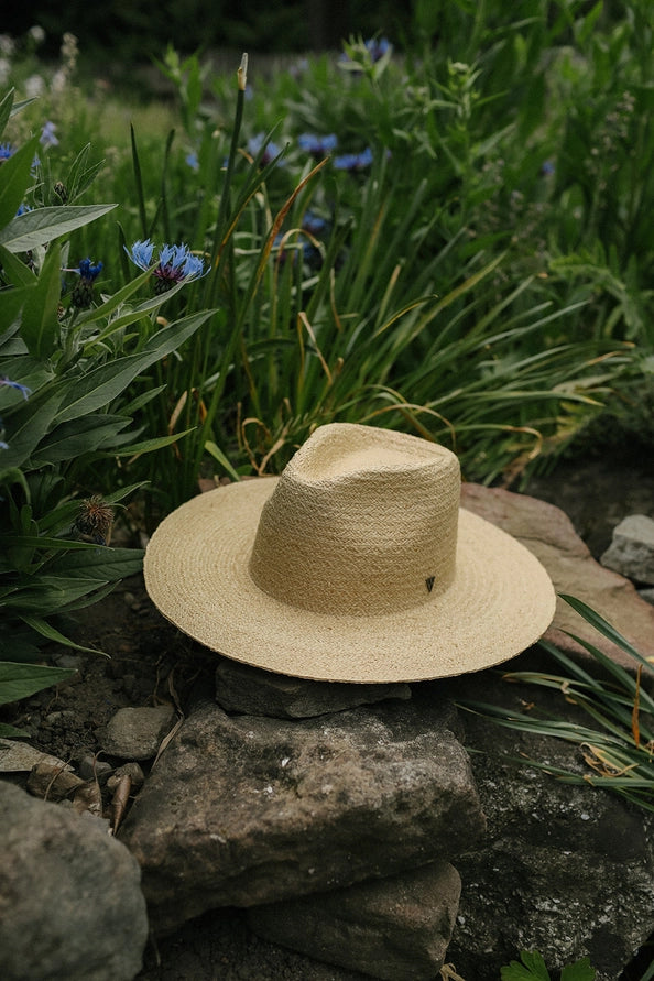 WEST VON ADDISON RAFFIA STRAW HAT - NATURAL CREAM