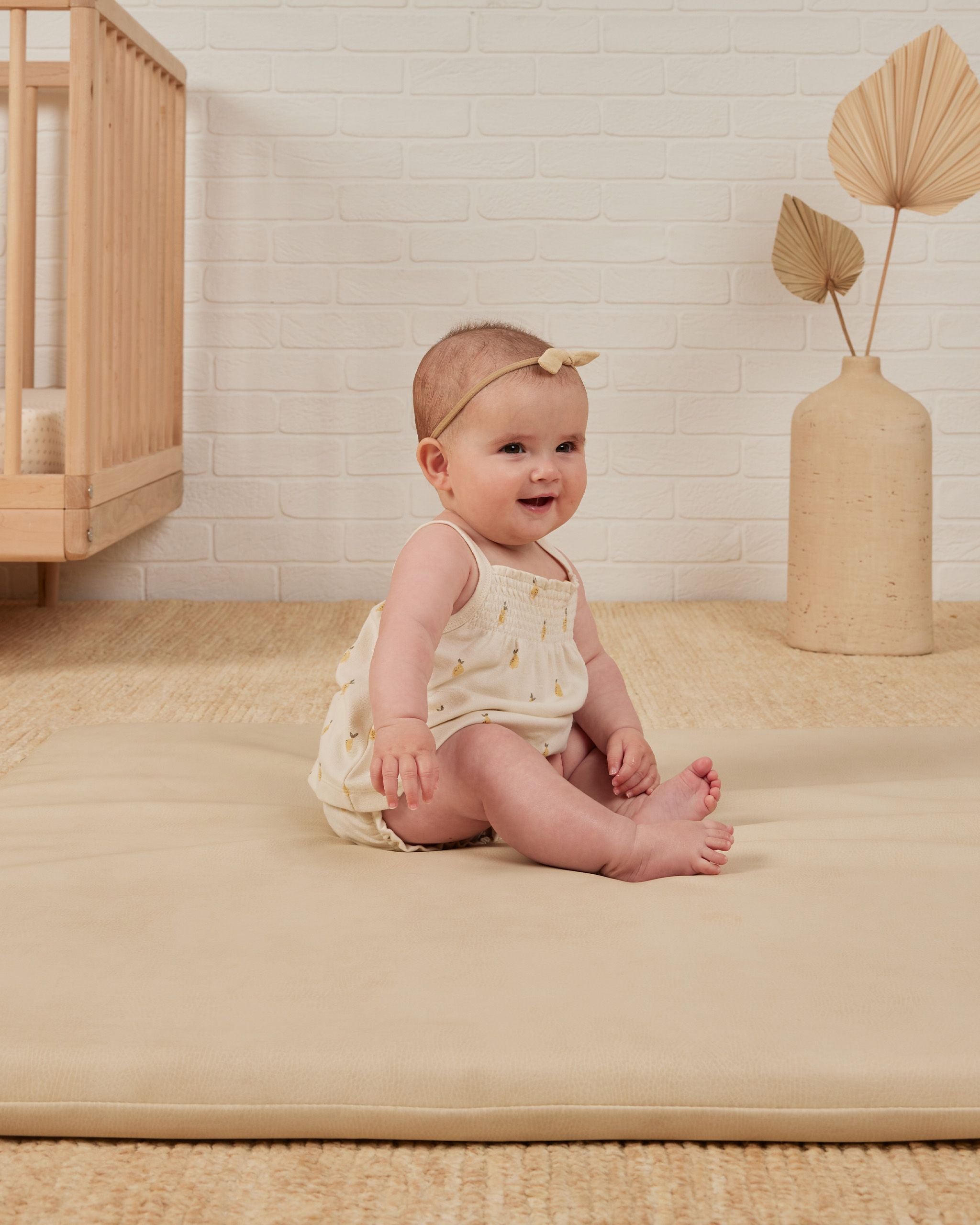 QUINCY MAE SMOCKED TANK + BLOOMERS SET - LEMONS