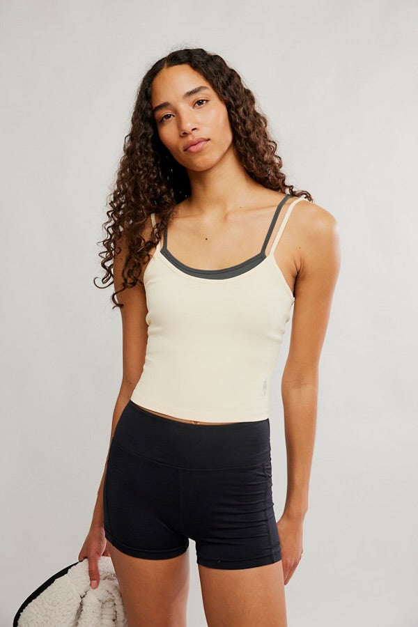 FREE PEOPLE ALL CLEAR COASTLINE CAMI - PINA COLADA COMBO