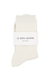 LE BON SHOPPE HER SOCKS - CLASSIC WHITE