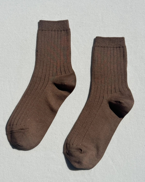 LE BON SHOPPE HER SOCKS - DARK TAN
