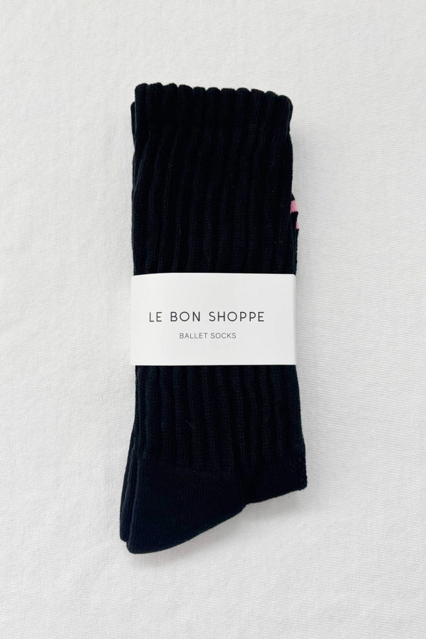 LE BON SHOPPE BALLET SOCKS - BLACK