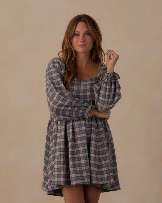 RYLEE + CRU NALA DRESS - WINTER PLAID
