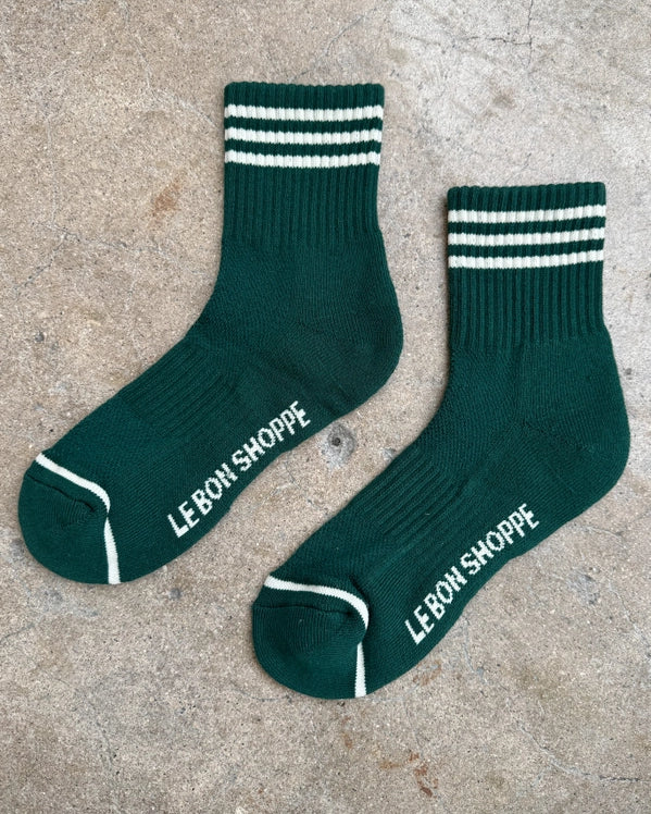 LE BON SHOPPE GIRLFRIEND SOCKS - HUNTER GREEN