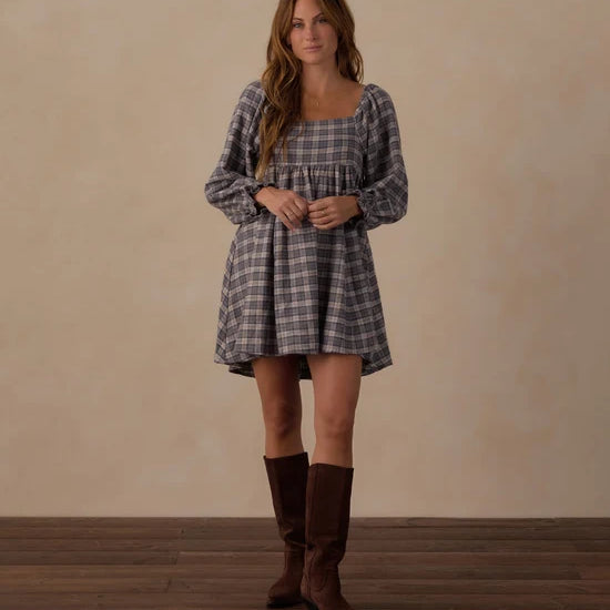RYLEE + CRU NALA DRESS - WINTER PLAID