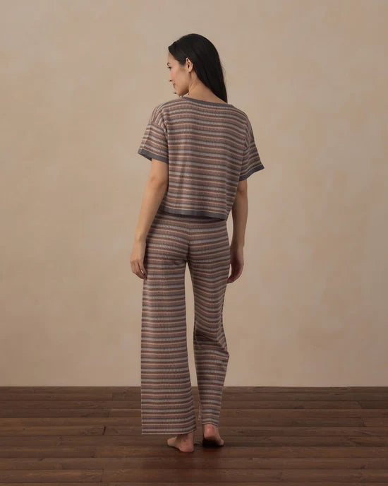 RYLEE + CRU KNIT WIDE LEG PANT - MULTI STRIPE