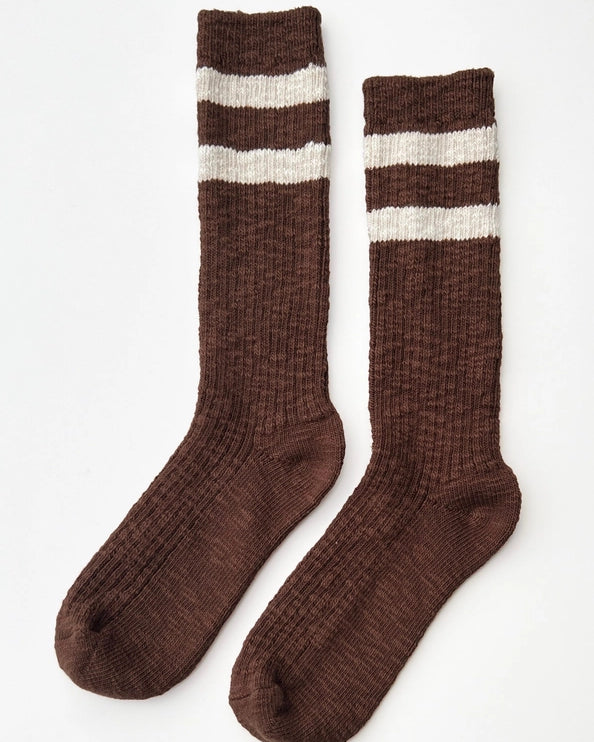 LE BON SHOPPE COTTAGE VARSITY SOCKS - BEAR VARSITY
