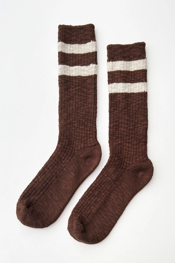 LE BON SHOPPE COTTAGE VARSITY SOCKS - BEAR VARSITY