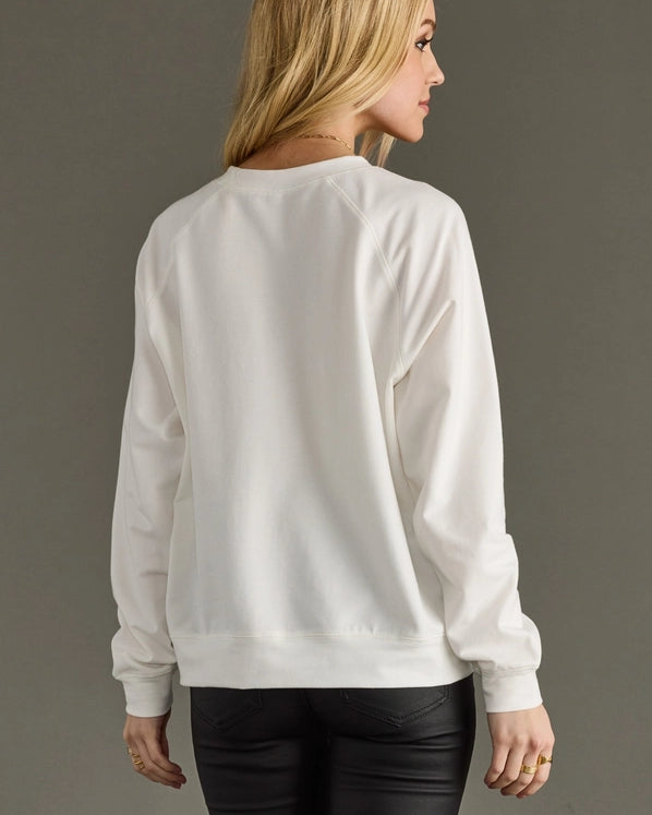 GIRLS SKIING SWEATSHIRT - WHITE