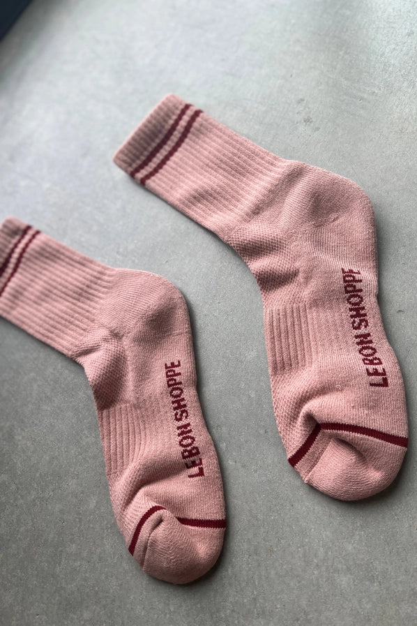 LE BON SHOPPE BOYFRIEND SOCKS - AMOUR PINK