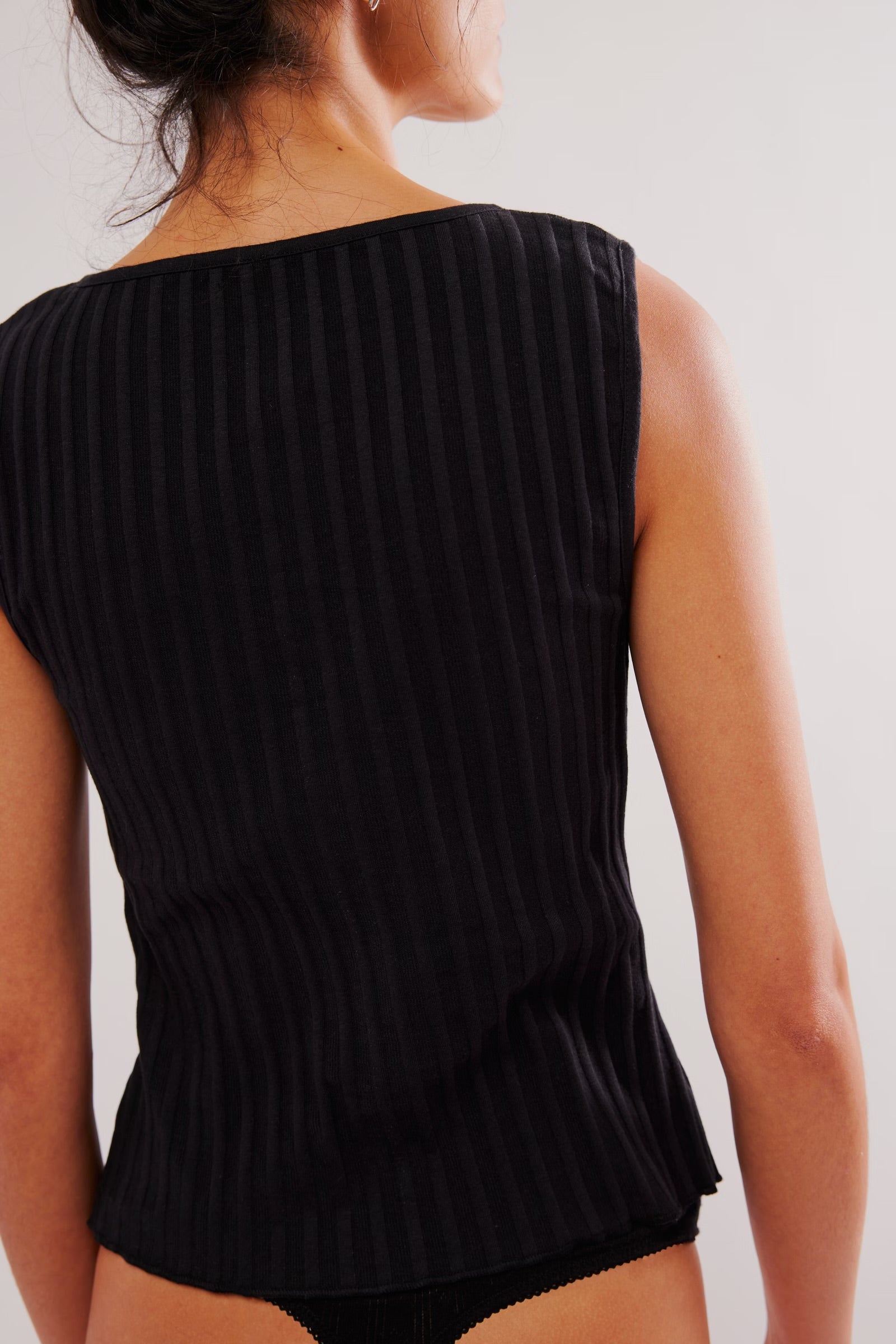 FREE PEOPLE TILLY VEST - BLACK