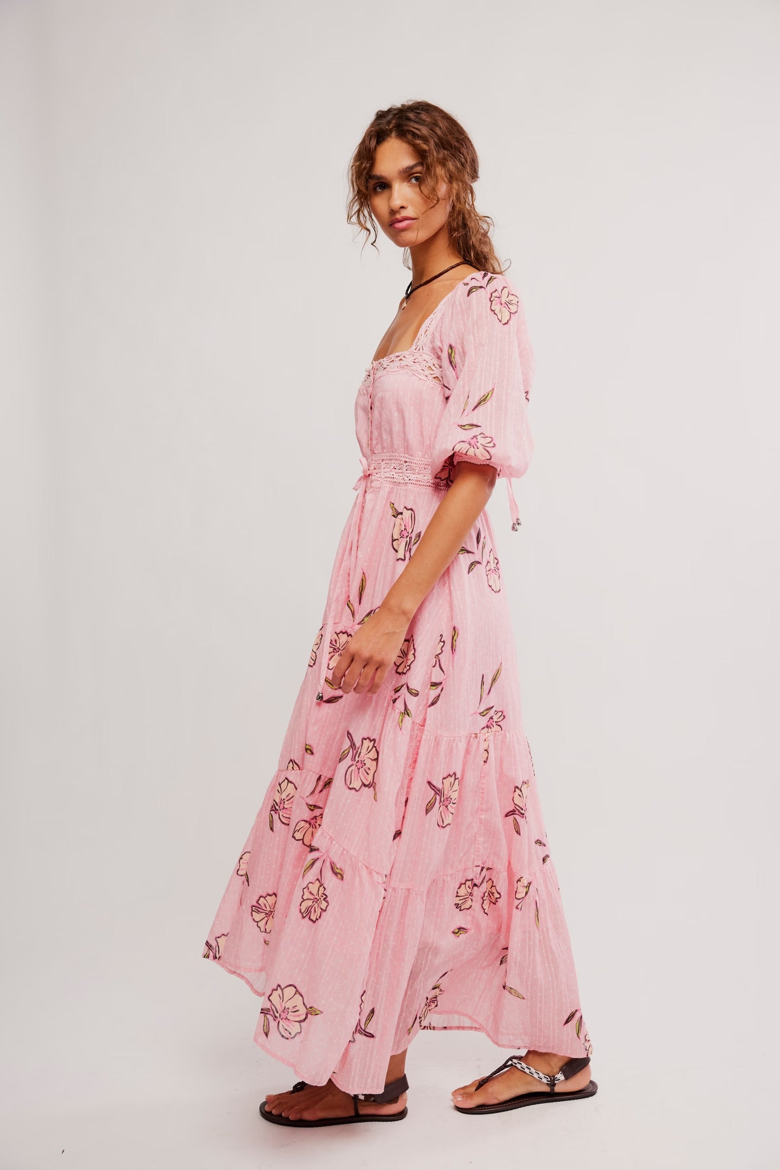 FREE PEOPLE MORNING MEADOWS MAXI DRESS - BLUSHING PINK