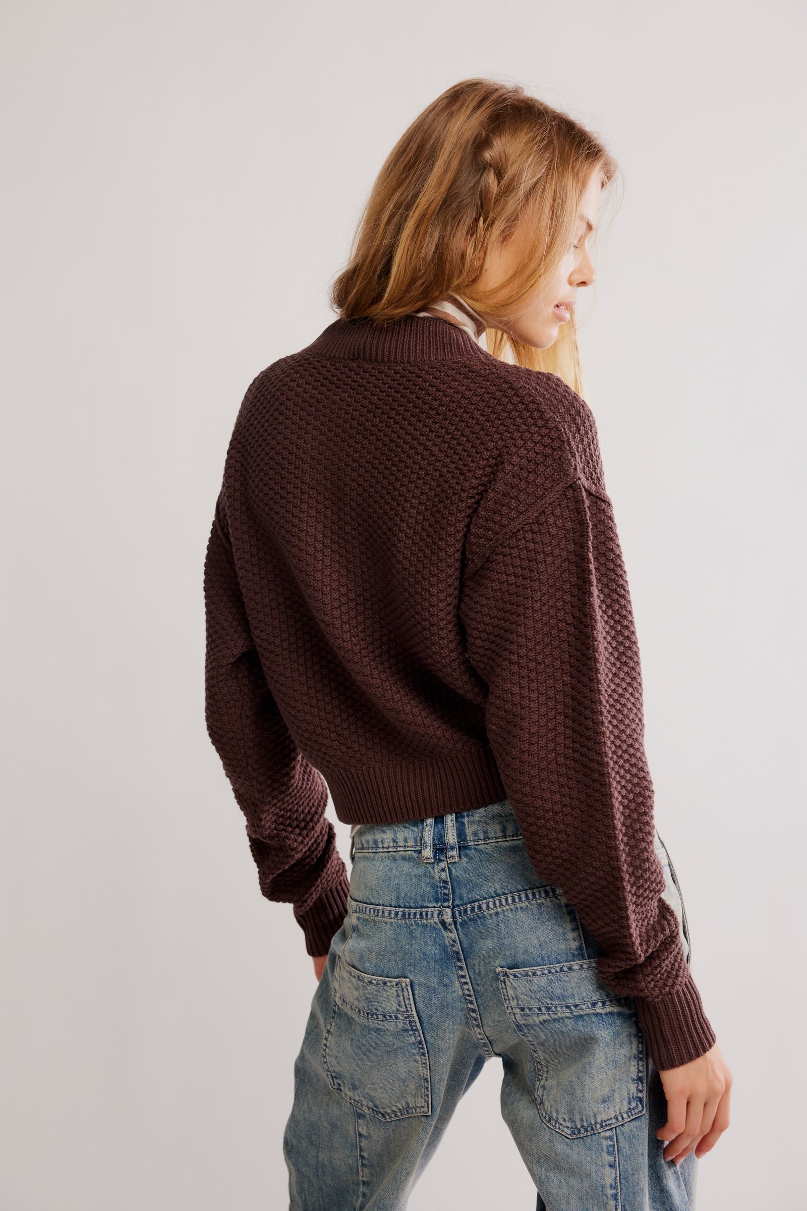 FREE PEOPLE LILA CARDIGAN - POTTING SOIL