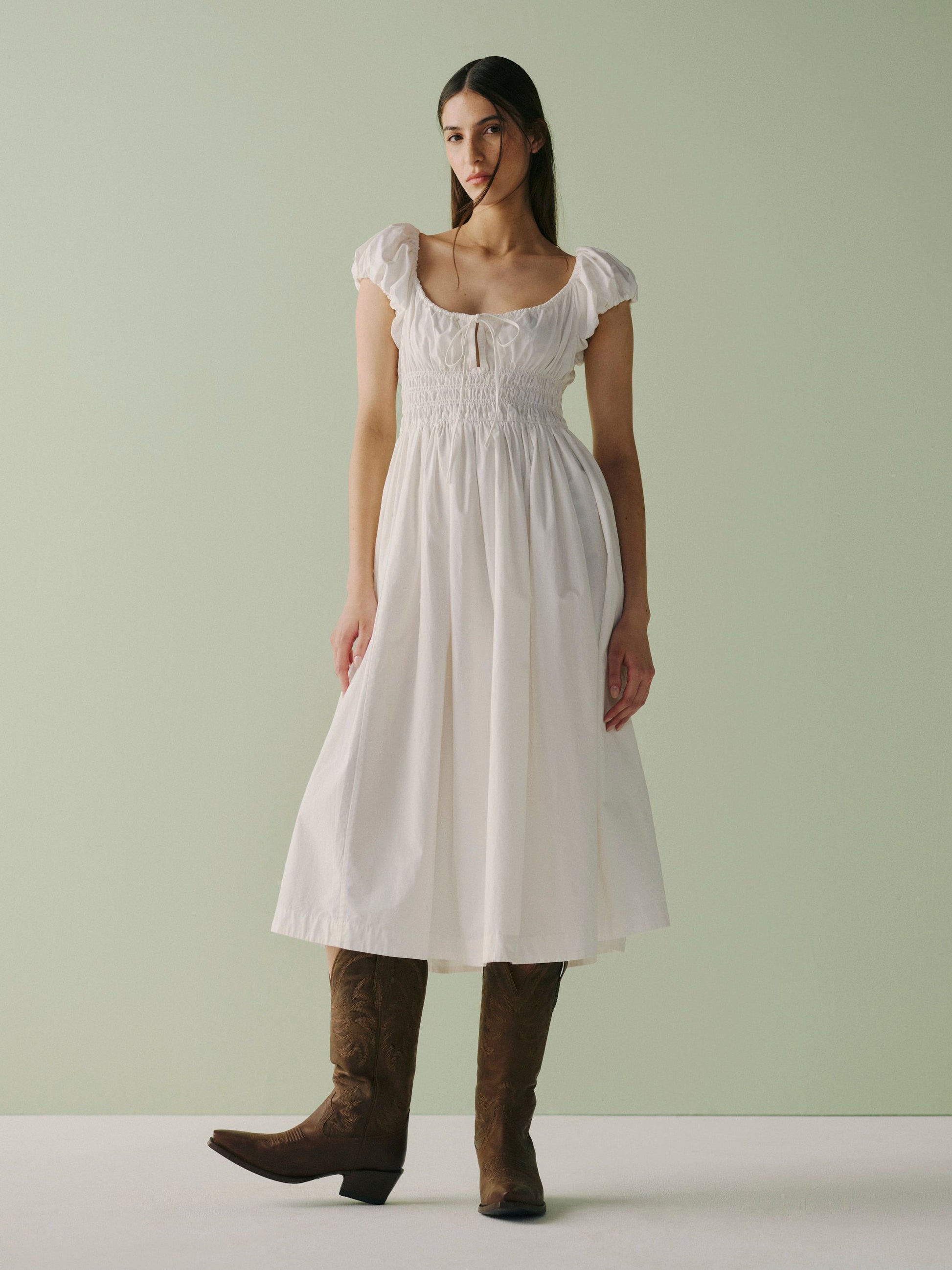 WARP + WEFT BIG SKY MIDI DRESS - OPTIC