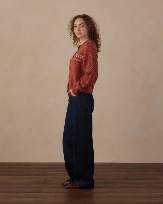 RYLEE + CRU JUNIPER CARDIGAN - RUBY
