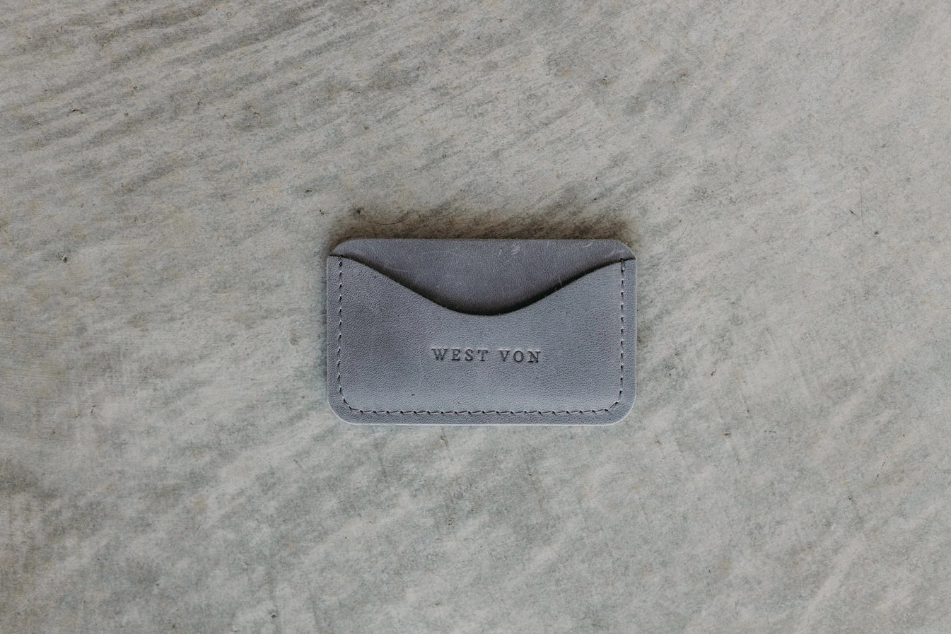 WEST VON ELLA SIDEKICK CARD HOLDER WALLET - STONE LEATHER