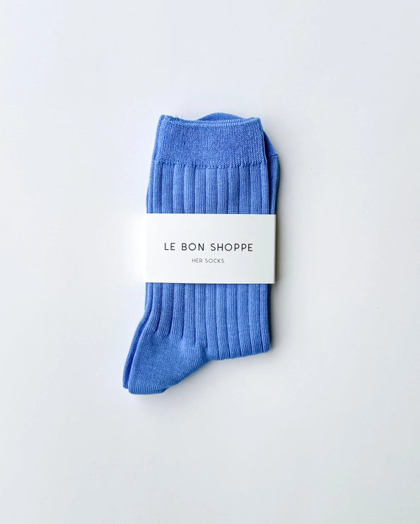 LE BON SHOPPE HER SOCKS - PERIWINKLE