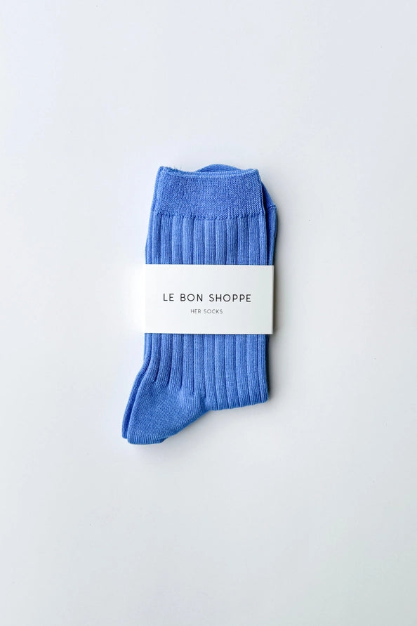 LE BON SHOPPE HER SOCKS - PERIWINKLE