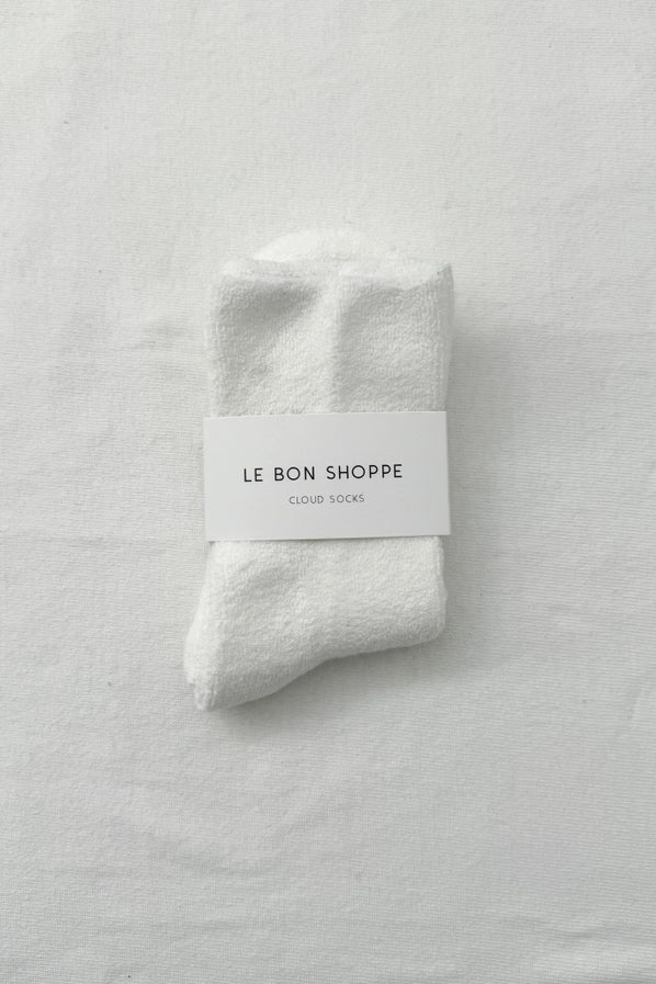 LE BON SHOPPE CLOUD SOCKS - WHITE