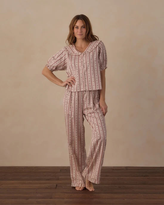 RYLEE + CRU RUFFLE PAJAMAS SET - CANDY CANE LANE