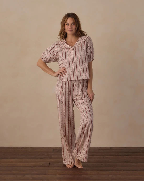 RYLEE + CRU RUFFLE PAJAMAS SET - CANDY CANE LANE
