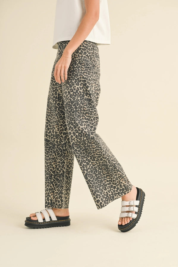 LIV LEOPARD PRINT PANTS - MULTI