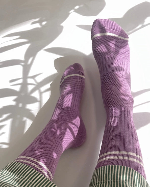 LE BON SHOPPE BOYFRIEND SOCKS - GRAPE
