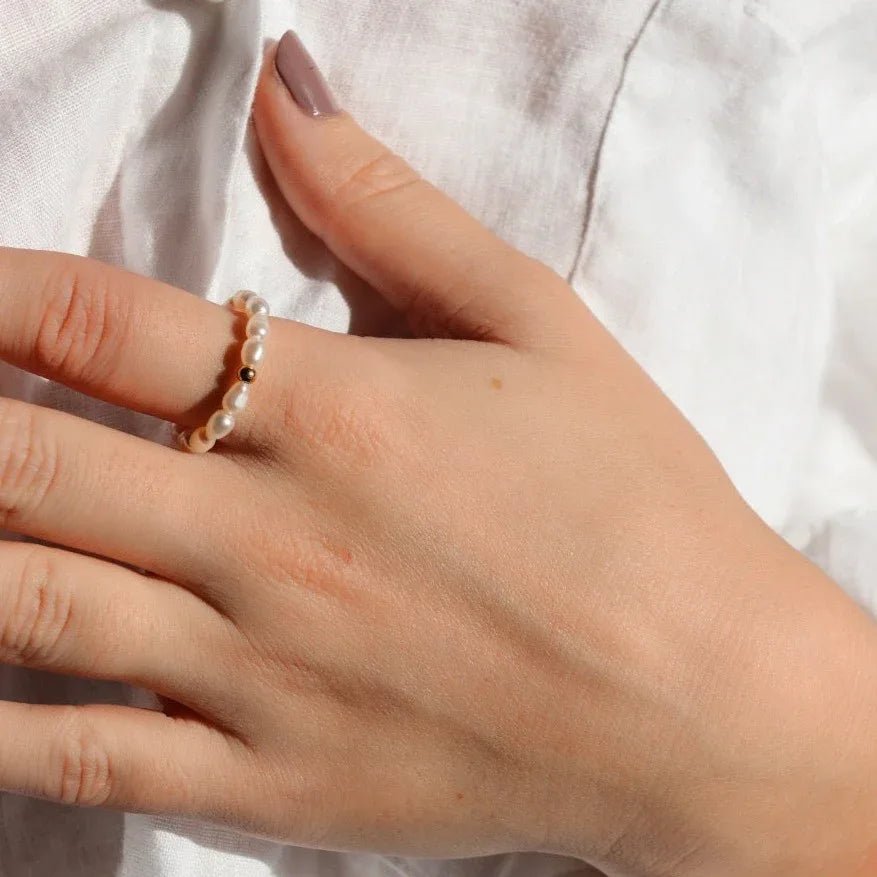 SUNNY SUNDAY PEARL ADJUSTABLE RING - PEARL