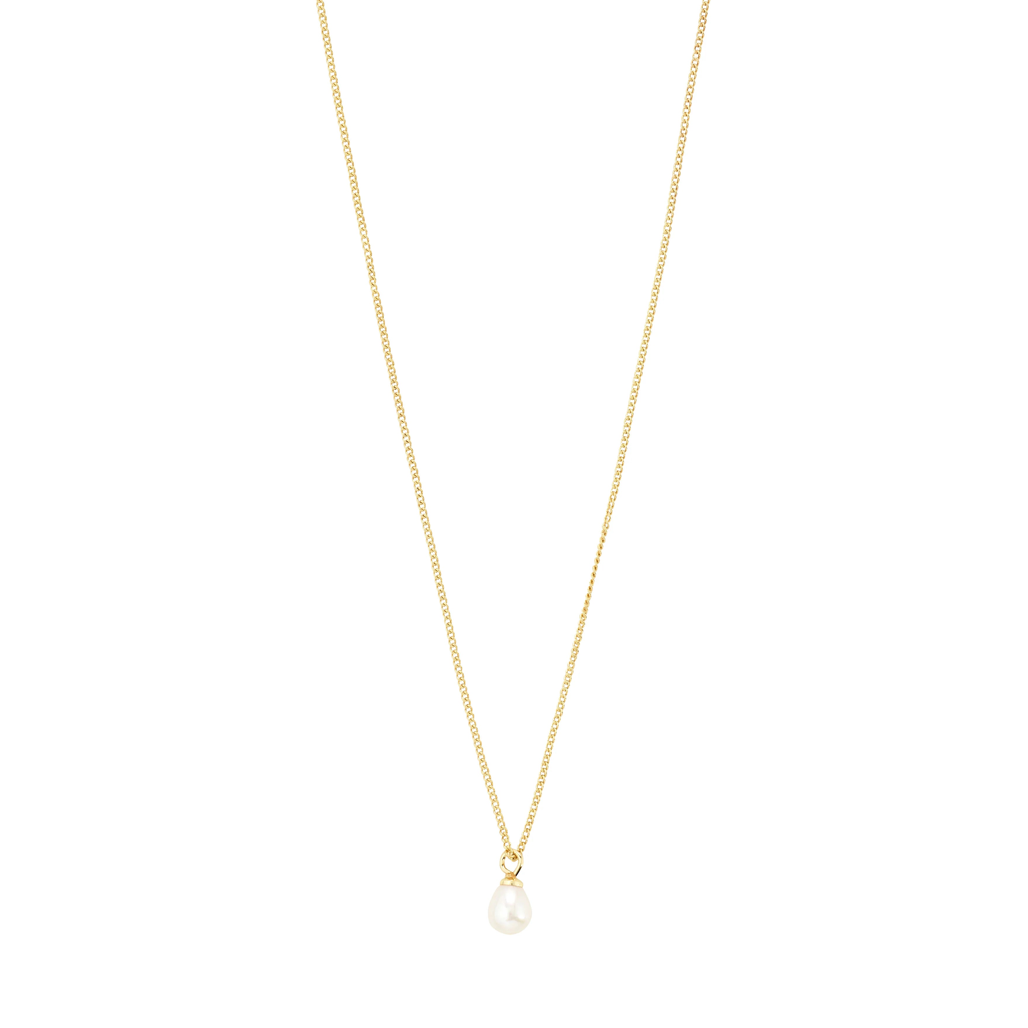 PILGRIM EVENA GIFT SET ( NECKLACE + PEARL STUDS ) - GOLD