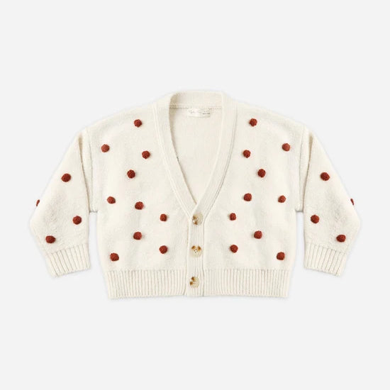 RYLEE + CRU BOBBLE CARDIGAN - RUBY