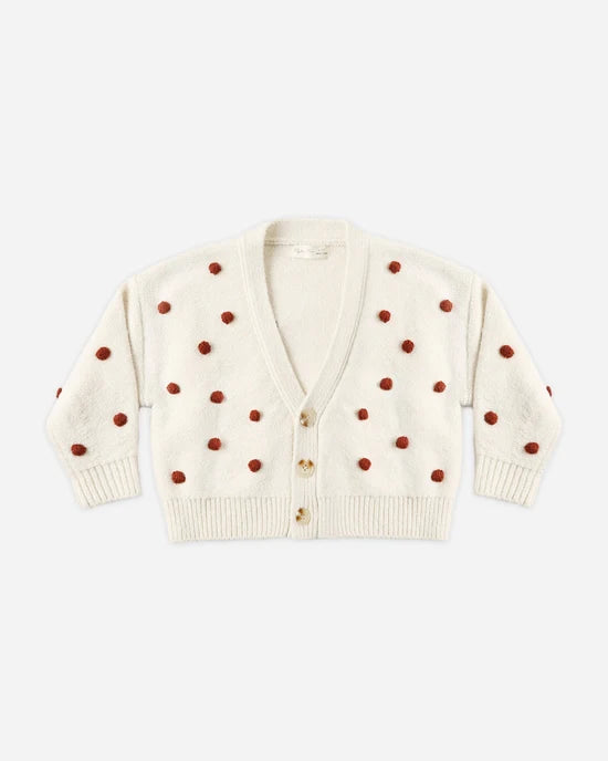 RYLEE + CRU BOBBLE CARDIGAN - RUBY