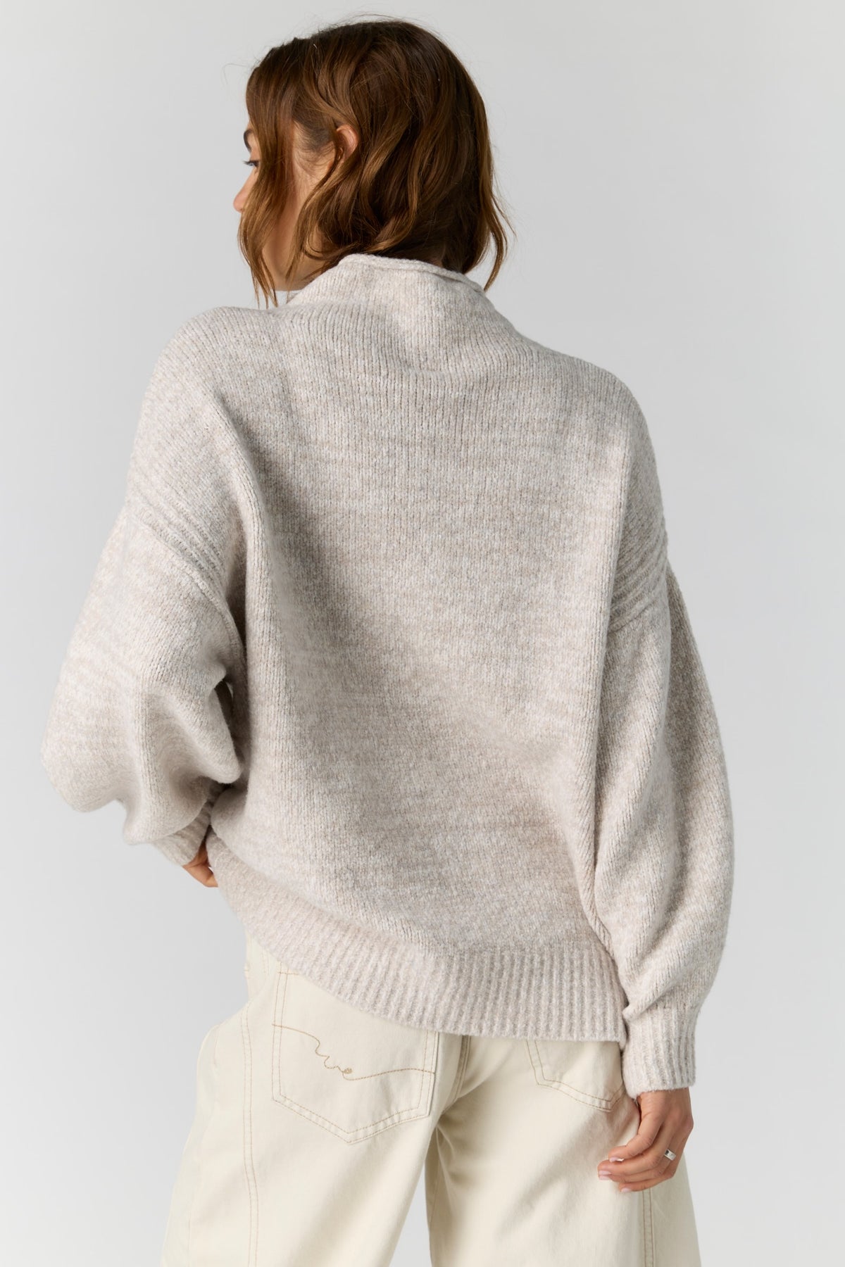 FREE PEOPLE BEAUMONT TUNIC - FEATHER GREY MELANGE