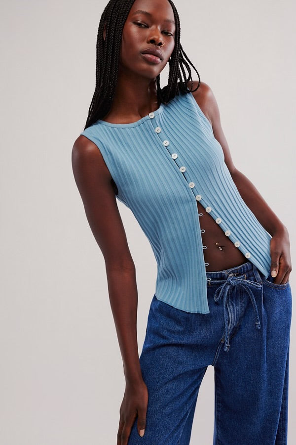 FREE PEOPLE TILLY VEST - OCEAN VIEW