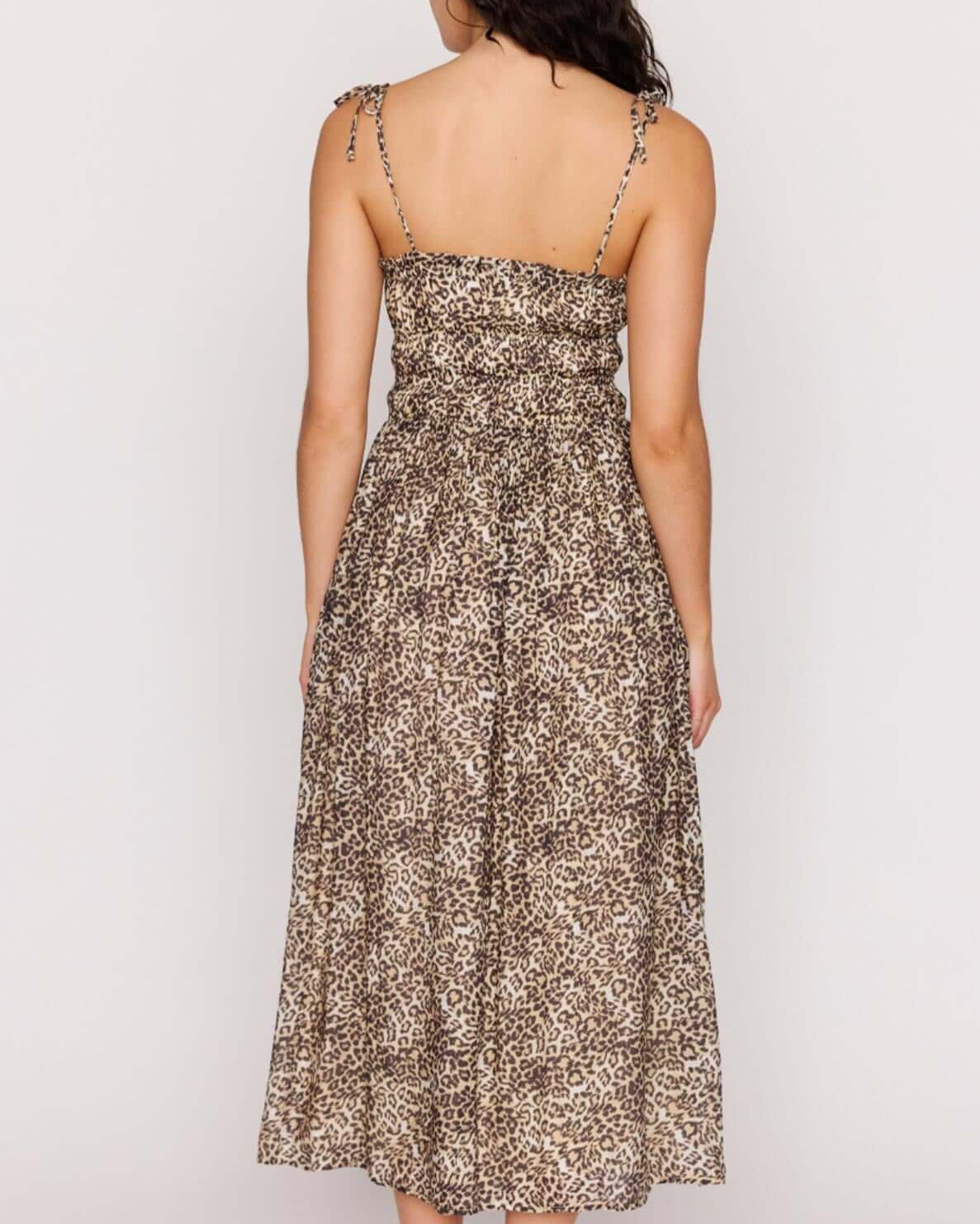 MP TAHLIA MIDI DRESS - LEOPARD