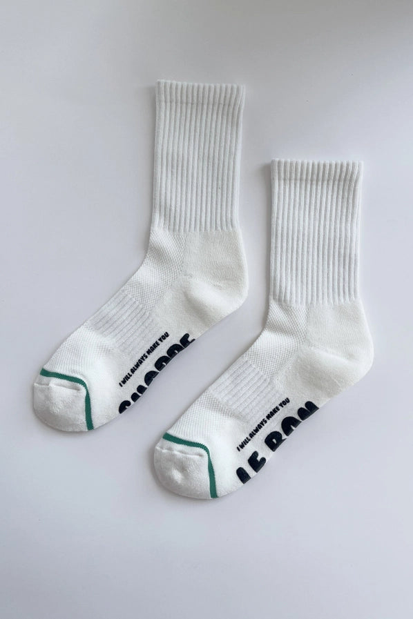 LE BON SHOPPE HUGGER SOCKS - WHITE